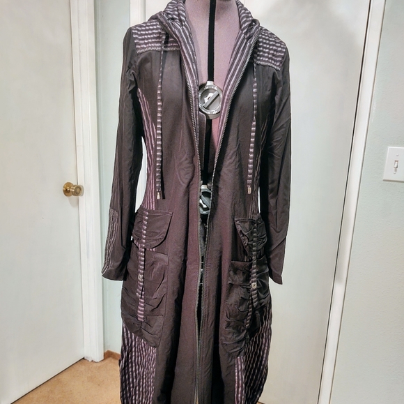 <SOLD> DZHAVAEL Couture long women's jacket, M - Picture 1 of 10